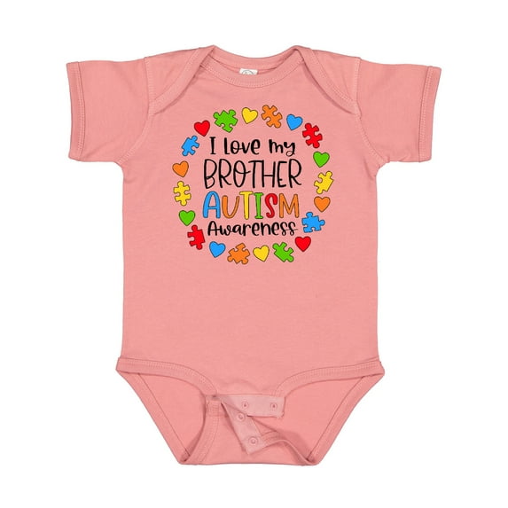 Inktastic I Love My Brother Autism Awareness Boys or Girls Baby Bodysuit