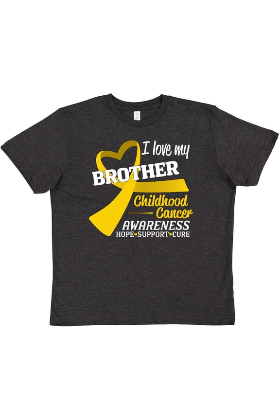 I Love My Brother Childhood Cancer Awareness- Hope, Support, Cure Youth T-Shirt