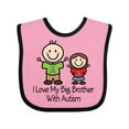 thumbnail image 1 of Inktastic I Love My Brother With Autism Girls Baby Bib, 1 of 4