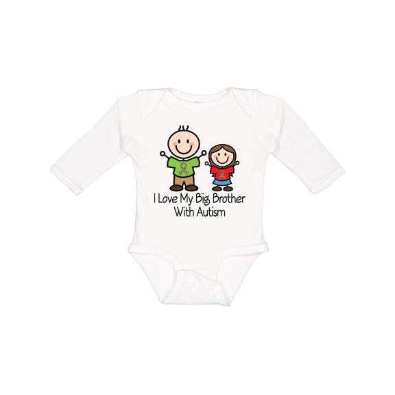 Inktastic I Love My Brother With Autism Girls Long Sleeve Baby Bodysuit