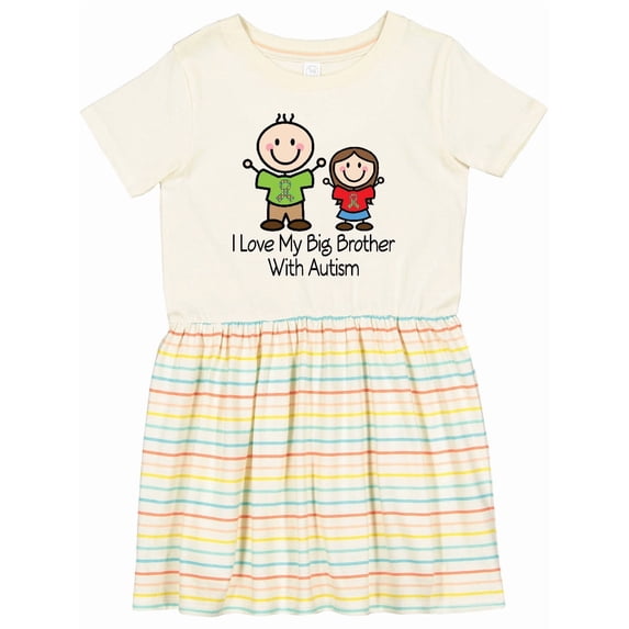 Inktastic I Love My Brother with Autism Girls Toddler Dress