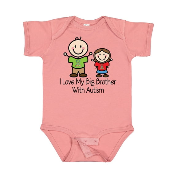 Inktastic I Love My Brother with Autism Girls Baby Bodysuit