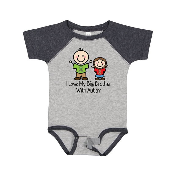 Inktastic I Love My Brother with Autism Girls Baby Bodysuit