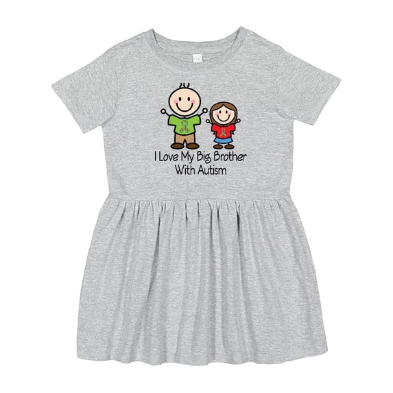 Inktastic I Love My Brother with Autism Girls Toddler Dress