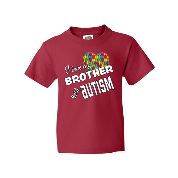 Inktastic I Love My Brother with Autism Youth T-Shirt