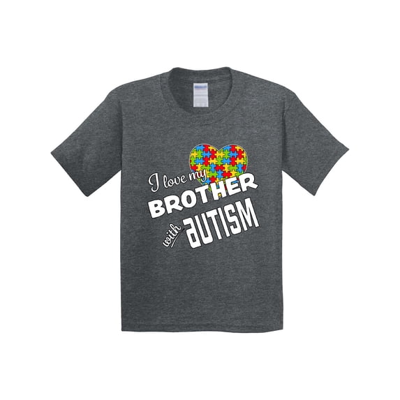 Inktastic I Love My Brother with Autism Youth T-Shirt