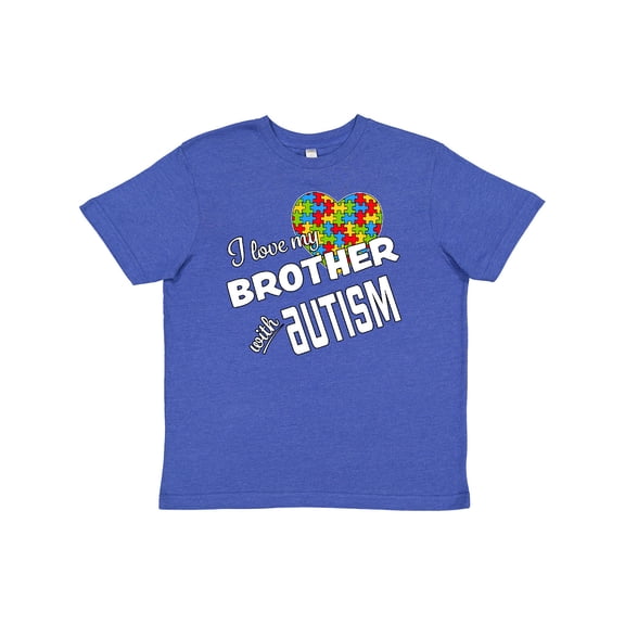 Inktastic I Love My Brother with Autism Youth T-Shirt