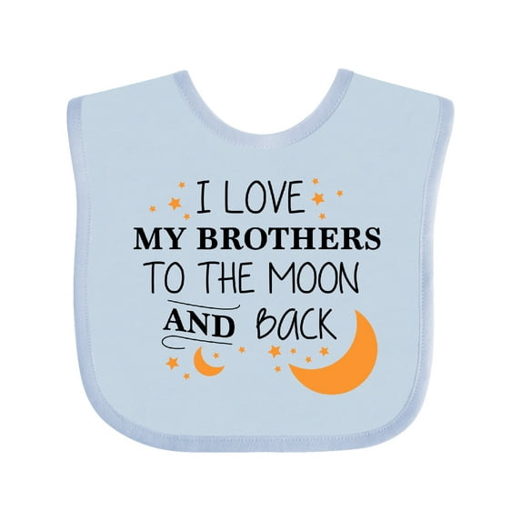 Inktastic I Love My Brothers to the Moon and Back Boys or Girls Baby Bib