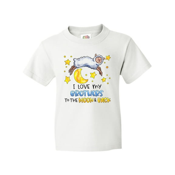 Inktastic I Love My Brothers to the Moon and Back Cute Sheep Youth T-Shirt