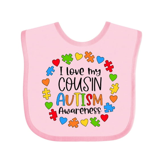 Inktastic I Love My Cousin Autism Awareness Boys or Girls Baby Bib