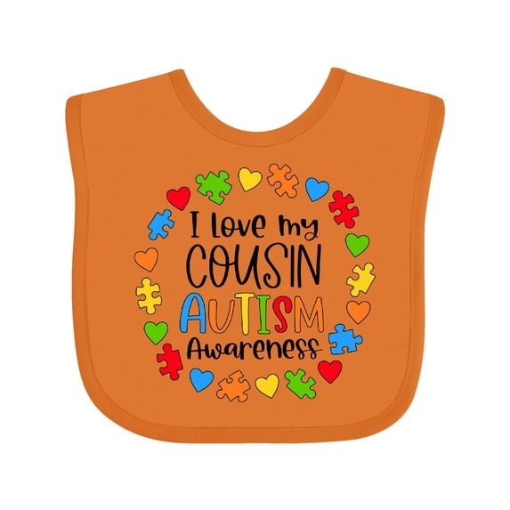 Inktastic I Love My Cousin Autism Awareness Boys or Girls Baby Bib