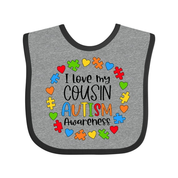 Inktastic I Love My Cousin Autism Awareness Boys or Girls Baby Bib