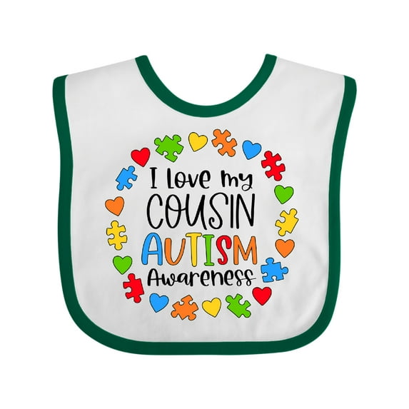 Inktastic I Love My Cousin Autism Awareness Boys or Girls Baby Bib