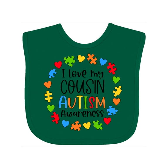 Inktastic I Love My Cousin Autism Awareness Boys or Girls Baby Bib
