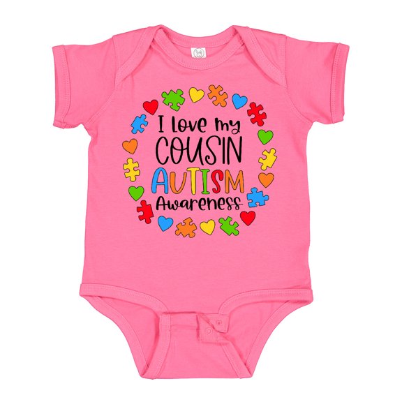 Inktastic I Love My Cousin Autism Awareness Boys or Girls Baby Bodysuit