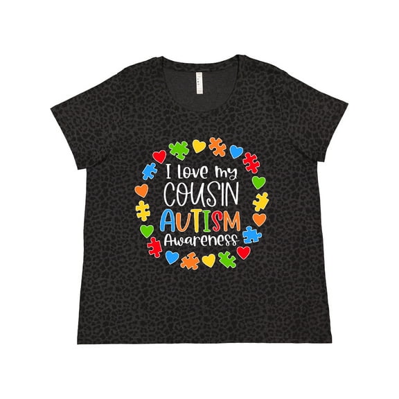 Inktastic I Love My Cousin Autism Awareness Women's Plus Size T-Shirt