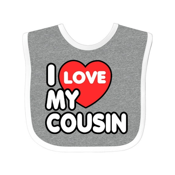Inktastic I Love My Cousin Boys or Girls Baby Bib