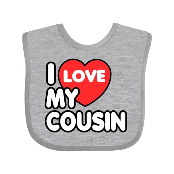 Inktastic I Love My Cousin Boys or Girls Baby Bib