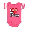 thumbnail image 1 of Inktastic I Love My Cousin Boys or Girls Baby Bodysuit, 1 of 5