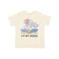thumbnail image 1 of Inktastic I Love My Cousin Cute Elephants with Moon and Stars Boys or Girls Toddler T-Shirt, 1 of 5