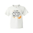 thumbnail image 1 of Inktastic I Love My Cousin To The Moon and Back Youth T-Shirt, 1 of 5