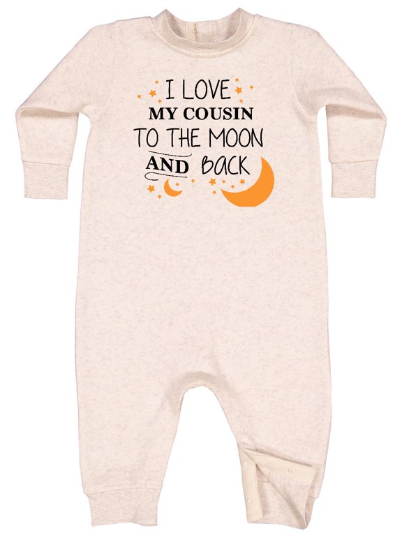 I Love My Cousin to the Moon and Back Baby Fleece Romper