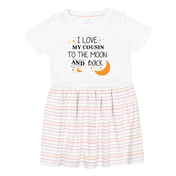 Inktastic I Love My Cousin to the Moon and Back Girls Toddler Dress