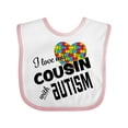thumbnail image 1 of Inktastic I Love My Cousin with Autism Boys or Girls Baby Bib, 1 of 4