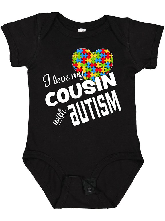 I Love My Cousin with Autism Boys or Girls Baby Bodysuit