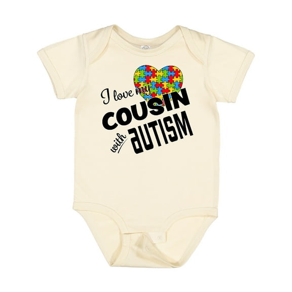 Inktastic I Love My Cousin with Autism Boys or Girls Baby Bodysuit