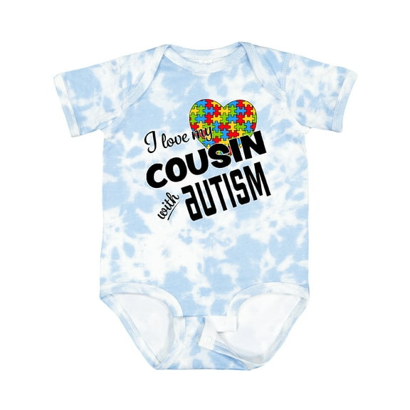 Inktastic I Love My Cousin with Autism Boys or Girls Baby Bodysuit