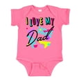 thumbnail image 1 of Inktastic I Love My Dad- 80s Retro Style Boys or Girls Baby Bodysuit, 1 of 5