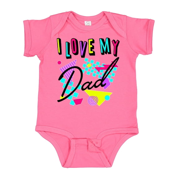 Inktastic I Love My Dad- 80s Retro Style Boys or Girls Baby Bodysuit