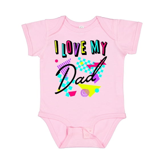 Inktastic I Love My Dad- 80s Retro Style Boys or Girls Baby Bodysuit