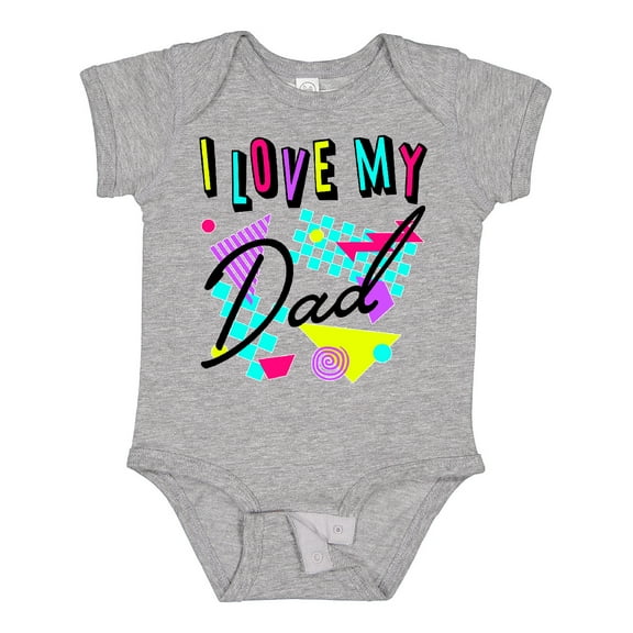 Inktastic I Love My Dad- 80s Retro Style Boys or Girls Baby Bodysuit