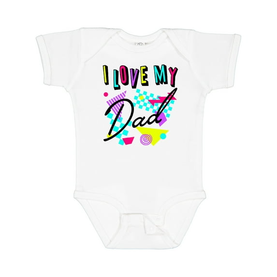 Inktastic I Love My Dad- 80s Retro Style Boys or Girls Baby Bodysuit