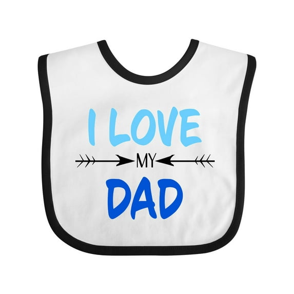 Inktastic I Love My Dad Fathers Day Boys or Girls Baby Bib