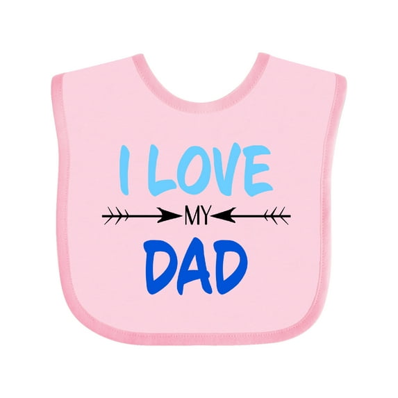 Inktastic I Love My Dad Fathers Day Boys or Girls Baby Bib