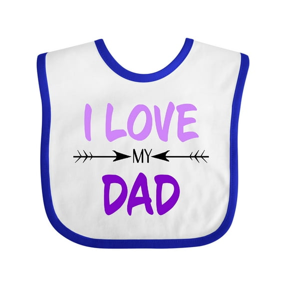 Inktastic I Love My Dad Fathers Day Boys or Girls Baby Bib