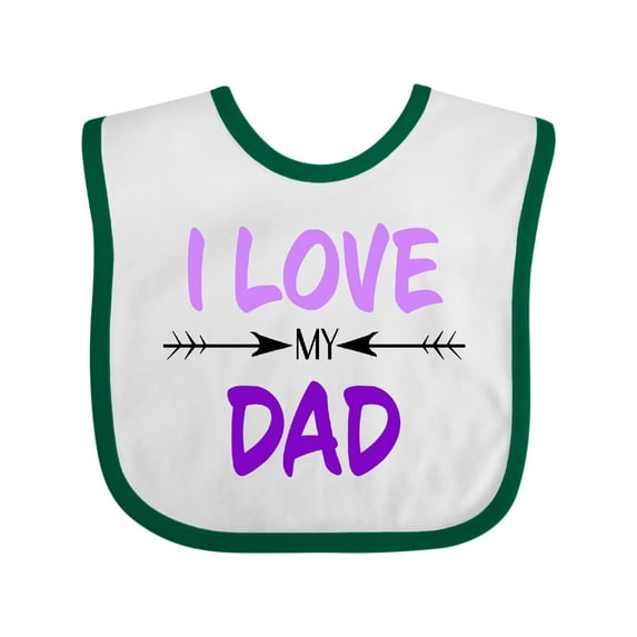 Inktastic I Love My Dad Fathers Day Boys or Girls Baby Bib