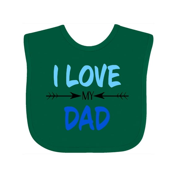 Inktastic I Love My Dad Fathers Day Boys or Girls Baby Bib