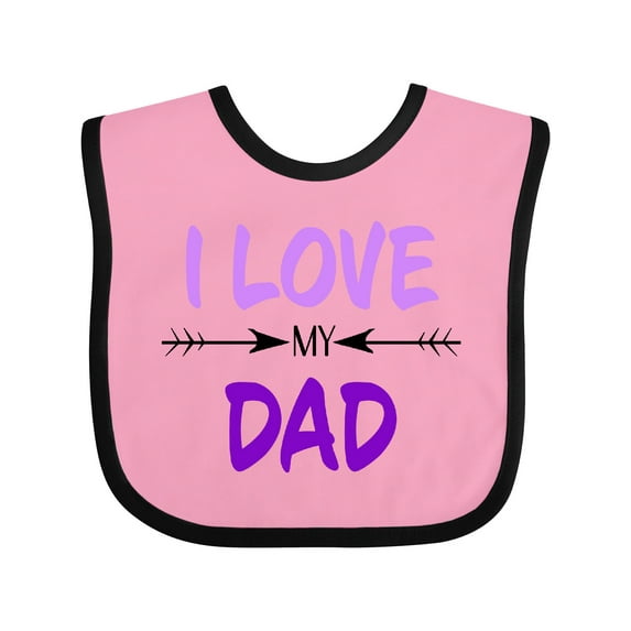 Inktastic I Love My Dad Fathers Day Boys or Girls Baby Bib
