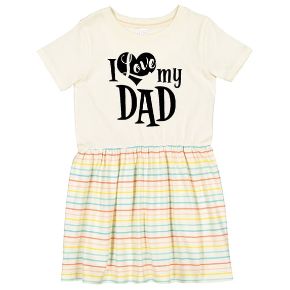 Inktastic I Love My Dad Girls Toddler Dress