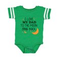 thumbnail image 1 of Inktastic I Love My Dad to the Moon and Back Boys or Girls Baby Bodysuit, 1 of 5