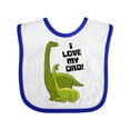 thumbnail image 1 of Inktastic I Love My Dad with Baby and Daddy Brontosauruses Boys or Girls Baby Bib, 1 of 4