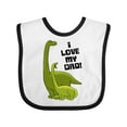 thumbnail image 1 of Inktastic I Love My Dad with Baby and Daddy Brontosauruses Boys or Girls Baby Bib, 1 of 4