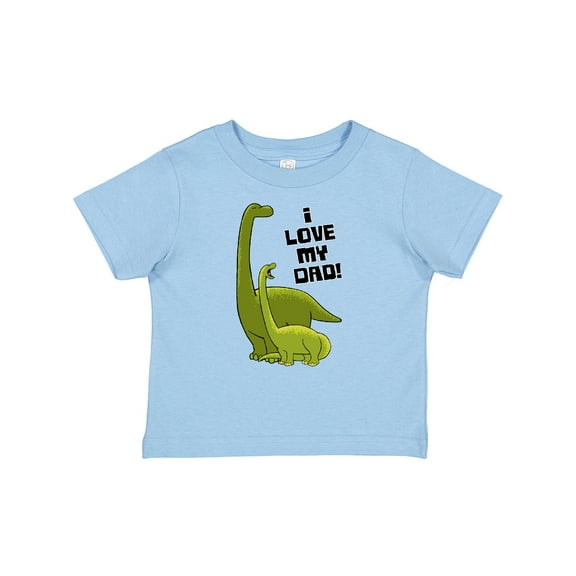 Inktastic I Love My Dad with Baby and Daddy Brontosauruses Boys or Girls Baby T-Shirt