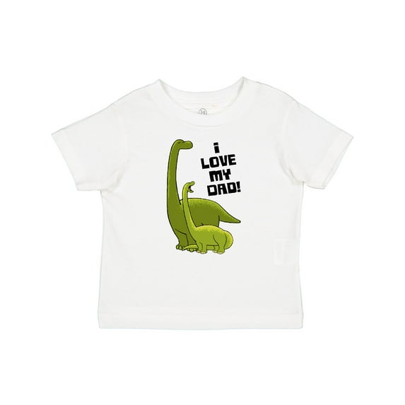 Inktastic I Love My Dad with Baby and Daddy Brontosauruses Boys or Girls Baby T-Shirt