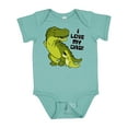 thumbnail image 1 of Inktastic I Love My Dad with Baby and Daddy Tyranasaurus Rex Boys or Girls Baby Bodysuit, 1 of 5