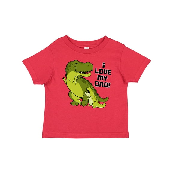 Inktastic I Love My Dad with Baby and Daddy Tyranasaurus Rex Boys or Girls Baby T-Shirt